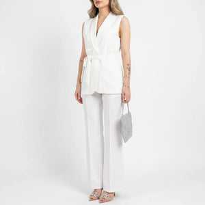 Women's Tailored Two-Piece Suit Set with Belt