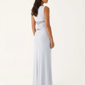 Women's Floral Lace Cut-Out Maxi Dress