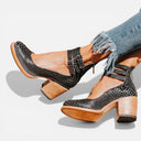 Women's Block Heel Ankle Boots – Buckle Strap Comfort