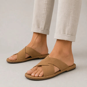 Unisex Suede Cross-Strap Sandals | Breathable Summer Comfort