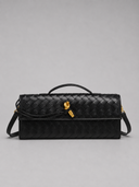 Women’s Woven Leather Look Clutch Bag – Timeless Elegant Design