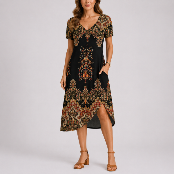Women's Comfortable Maxi Dress | Casual Summer Dress | V-Neck