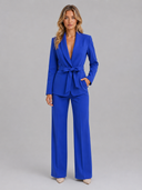 Women's Belted Blazer & Wide Leg Trouser Co-Ord Set – Tailored Two-Piece Suit