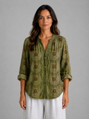 Women's Bohemian V-Neck Blouse – Relaxed Style Top