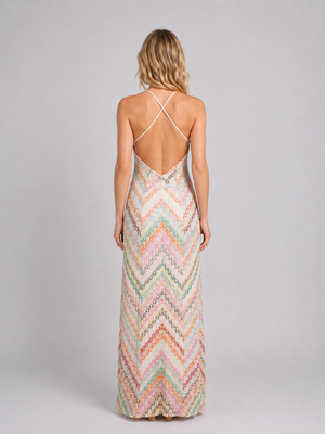 Women's Crochet Knit Maxi Dress – Boho Summer Style