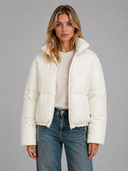 Women's Cropped Puffer Jacket – High Neck Quilted Coat