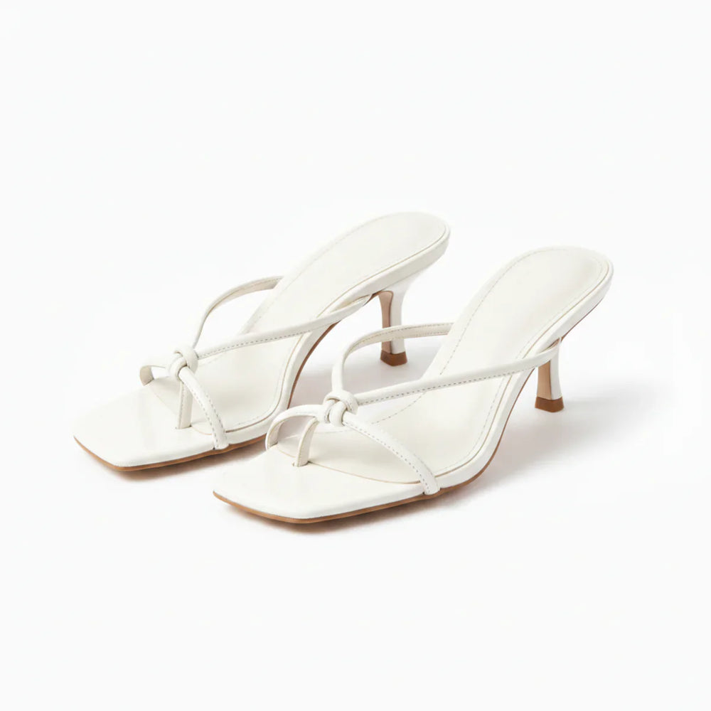 Women’s Orthopedic Heeled Sandals – Elegant Knot Strap Fit