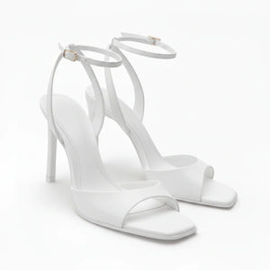 Women’s High Heel summer Sandals – Square Toe Ankle Strap Fit