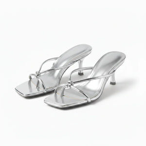 Women’s Orthopedic Heeled Sandals – Elegant Knot Strap Fit